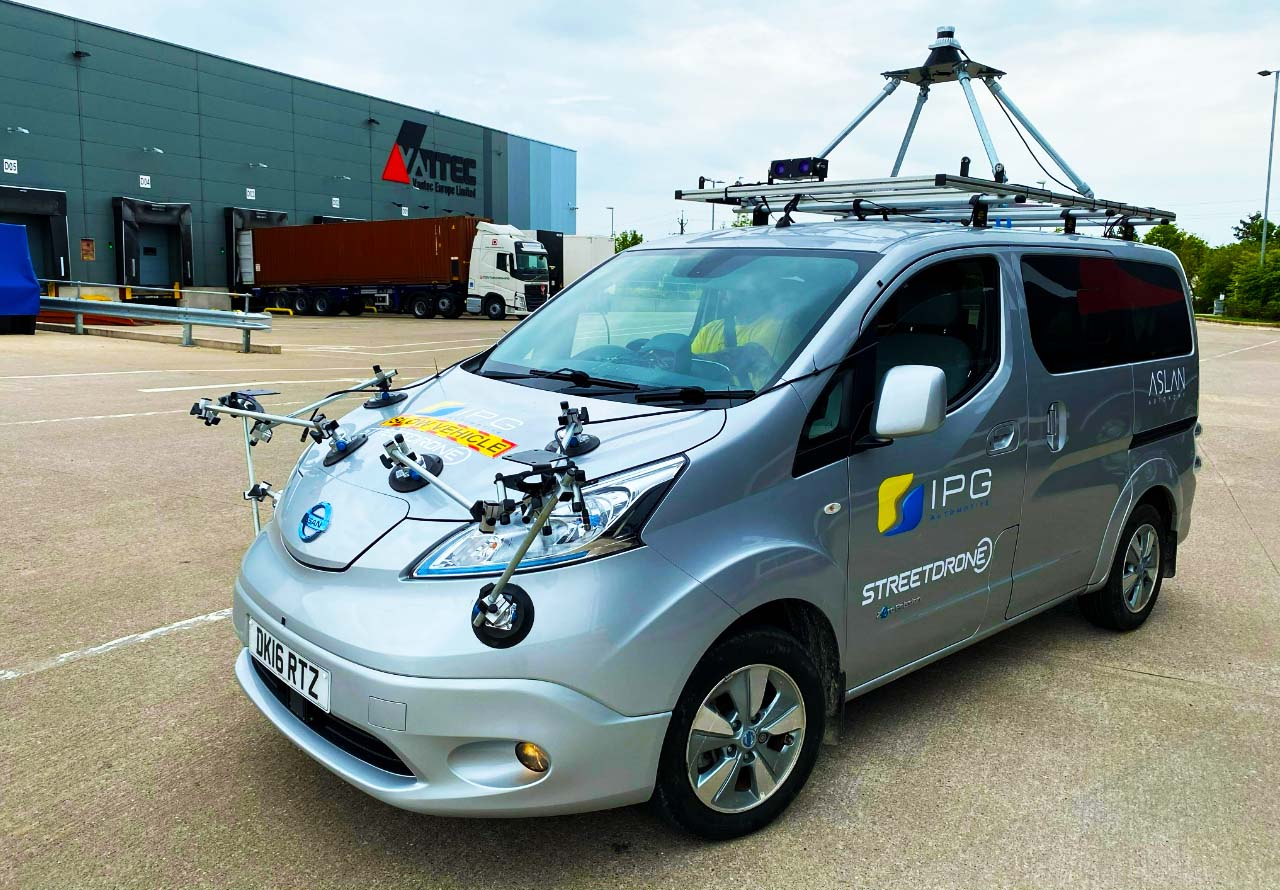 The autonomous StreetDrone e-NV200 test mule used in testing activities at the Nissan plant in Sunderland