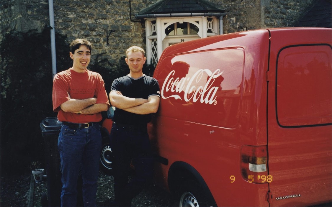 Mark and Mike with the Coca Cola van