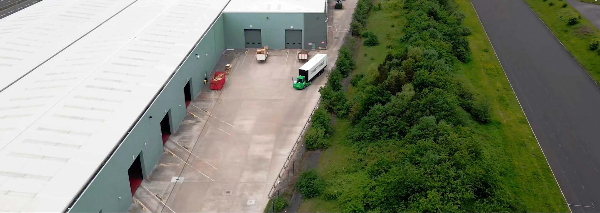 Autonomous truck delivering parts in a regional distribution centre